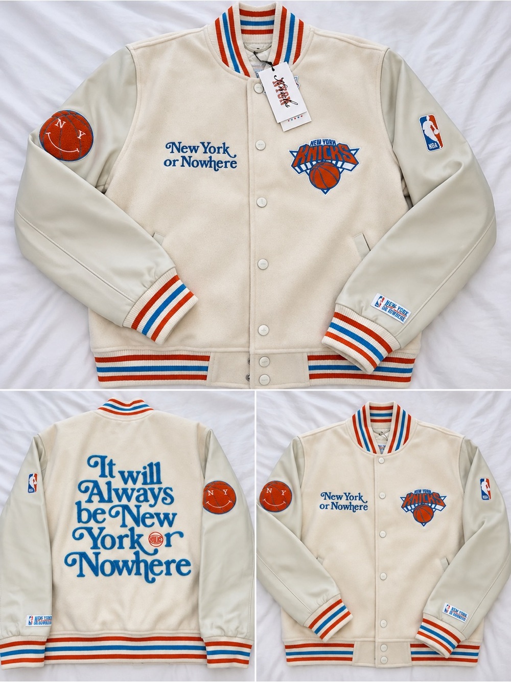 NYON X Knicks Motto varsity jacket.